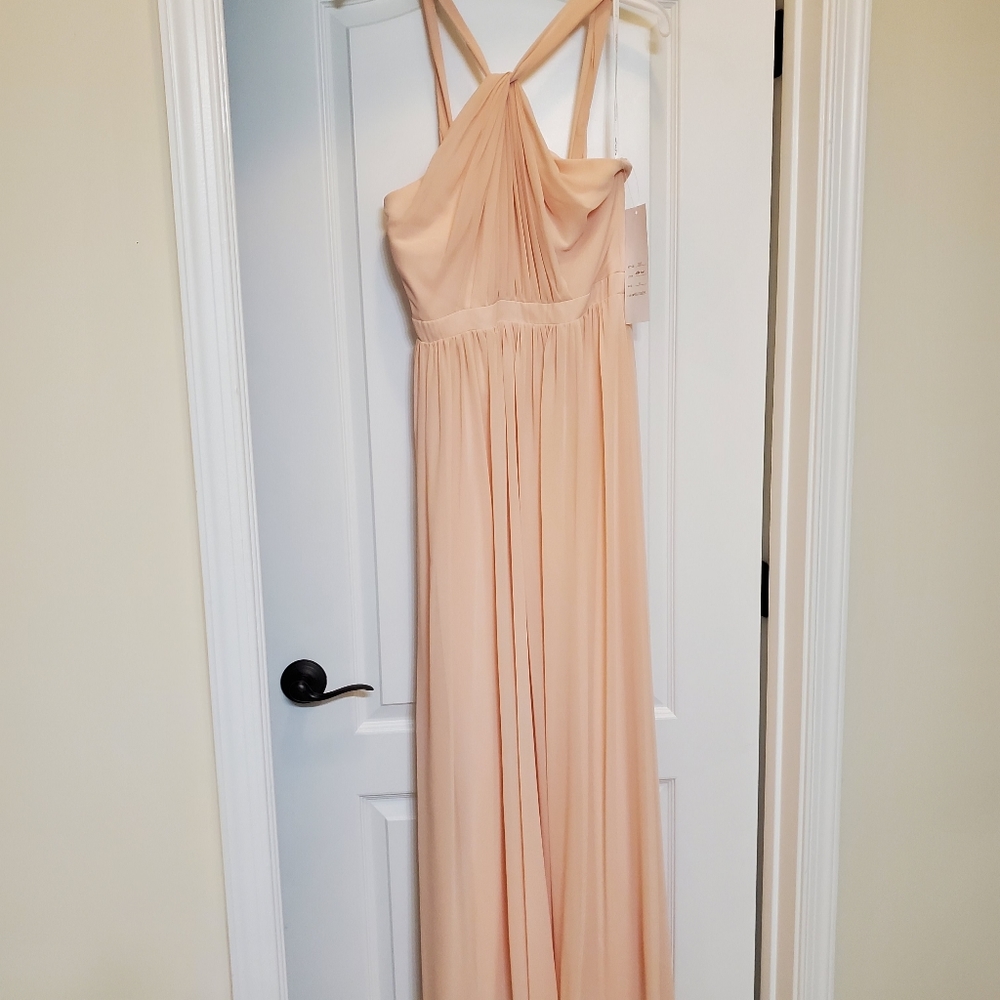 Levkoff Bridesmaid Gown Size 8 Blush